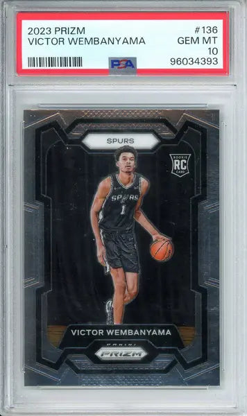 Victor Wembanyama Prizm PSA 10 #136 Cert#97173688